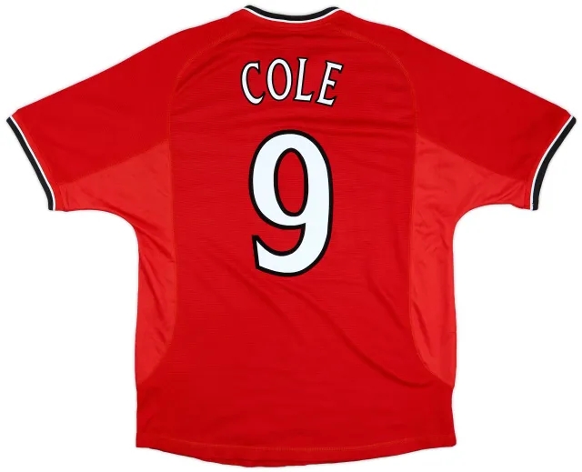 2000-02 Manchester United Home Shirt Cole #9 - 7/10 - (L)