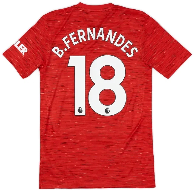 2020-21 Manchester United Home Shirt B.Fernandes #18 - 9/10 - (XS)