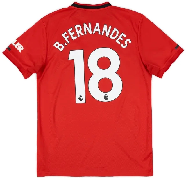 2019-20 Manchester United Home Shirt B.Fernandes #18 - 5/10 - (M)