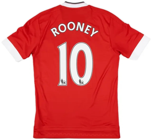 2015-16 Manchester United Home Shirt Rooney #10 - 9/10 - (XS)