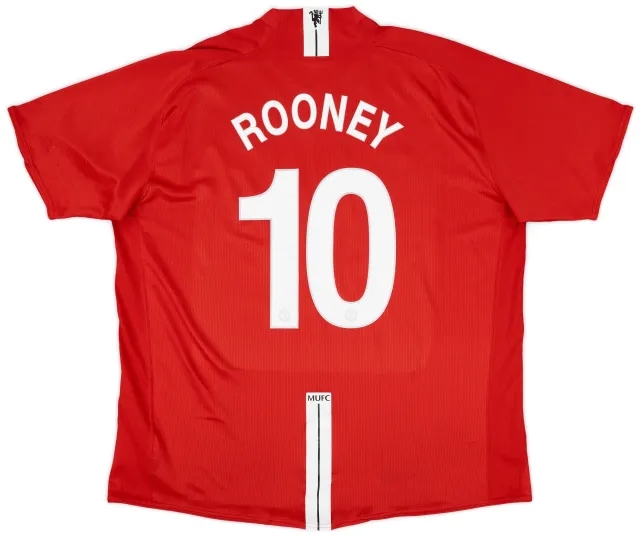 2007-09 Manchester United Home Shirt Rooney #10 - 5/10 - (3XL)