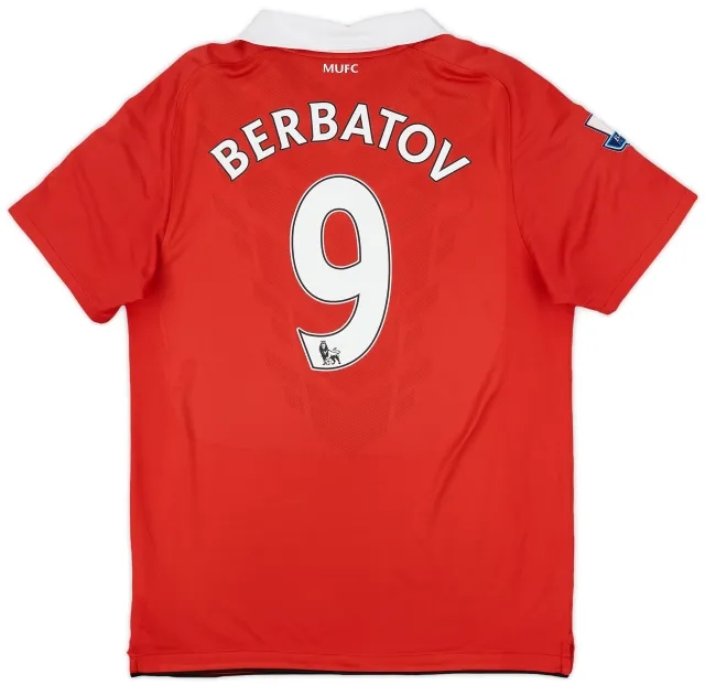 2010-11 Manchester United Home Shirt Berbatov #9 - 9/10 - (M)