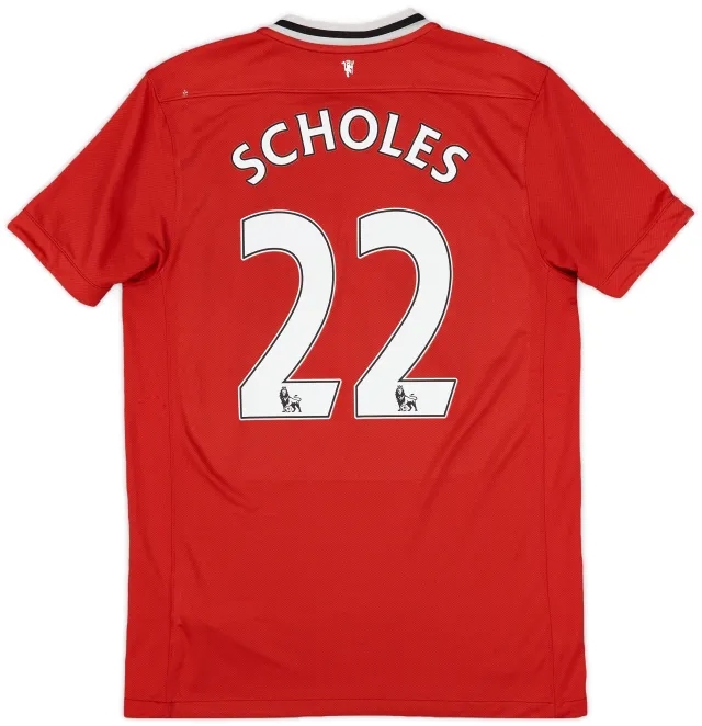 2011-12 Manchester United Home Shirt Scholes #22 - 5/10 - (M)