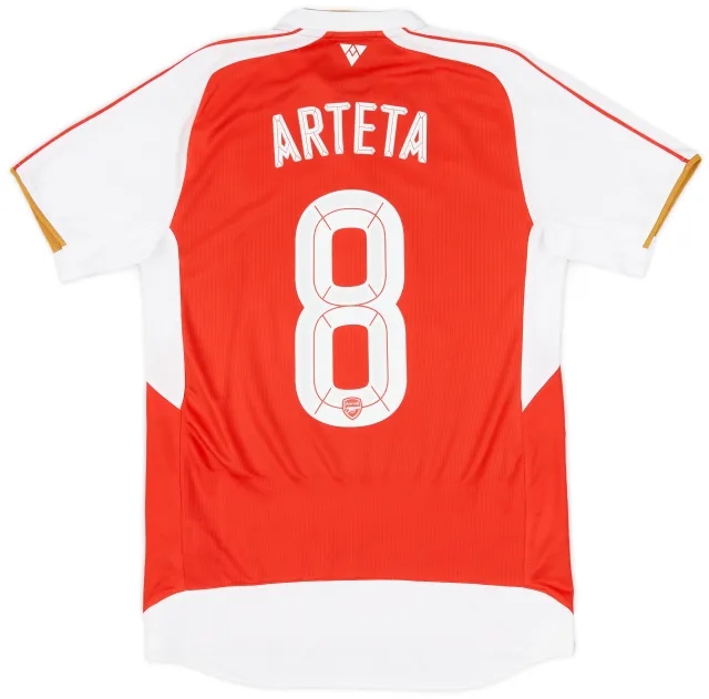 2015-16 Arsenal Home Shirt Arteta #8 - 9/10 - (S)
