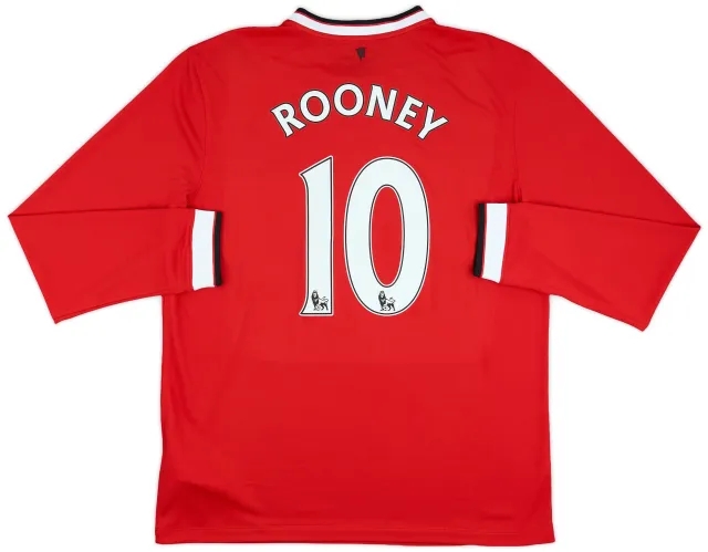 2014-15 Manchester United Home L/S Shirt Rooney #10 (L)
