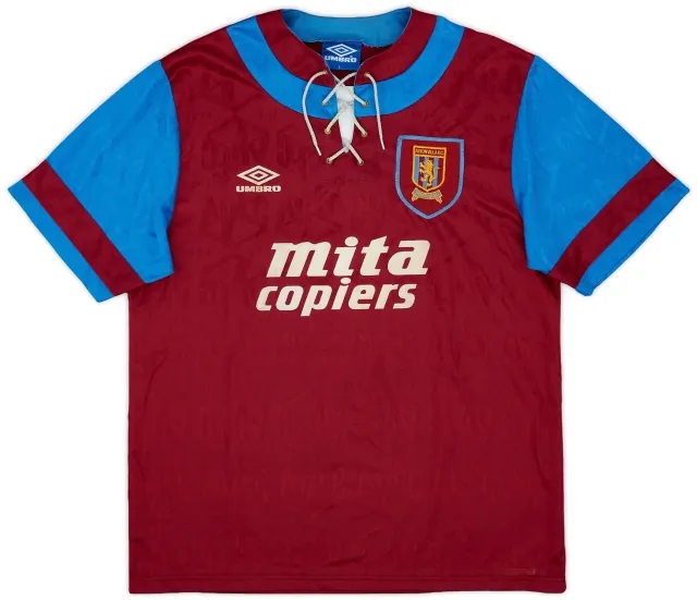 1992-93 Aston Villa Home Shirt - 8/10 - (L)