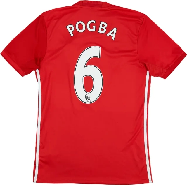 2016-17 Manchester United Home Shirt Pogba #6 - 6/10 - (M)