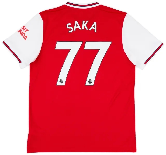 2019-20 Arsenal Home Shirt Saka #77 - 10/10 - (L)