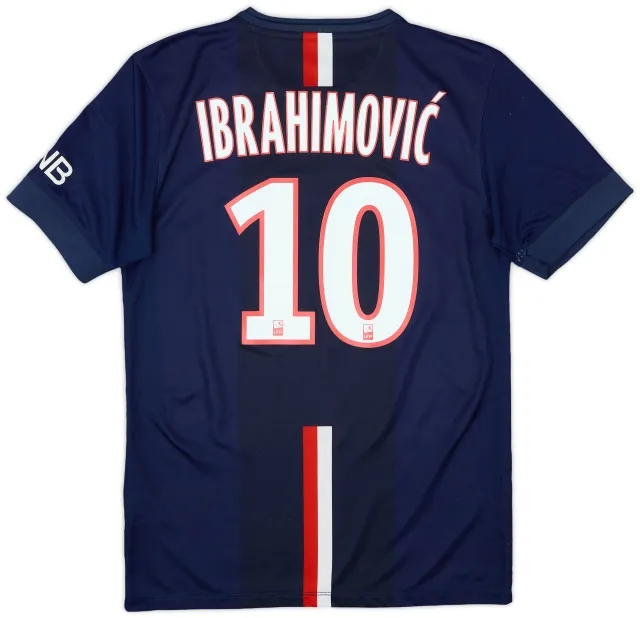 2014-15 Paris Saint-Germain Home Shirt Ibrahimovic #10 - 5/10 - (S)