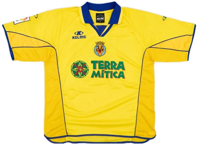2001-02 Villarreal Match Issue Home Shirt #9