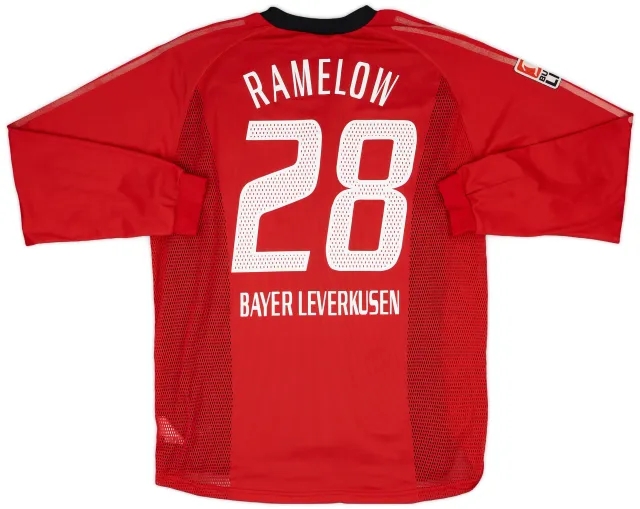 2002-04 Bayer Leverkusen Match Issue Home L/S Shirt Ramelow #28