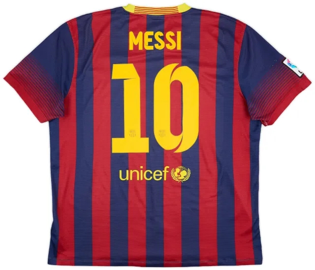 2013-14 Barcelona Home Shirt Messi #10 - 7/10 - (XL)