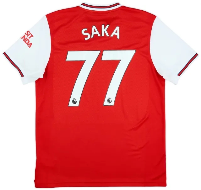 2019-20 Arsenal Home Shirt Saka #77 - 10/10 - (L)