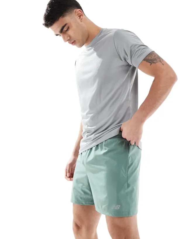 New Balance Essentials 5" Short In Green