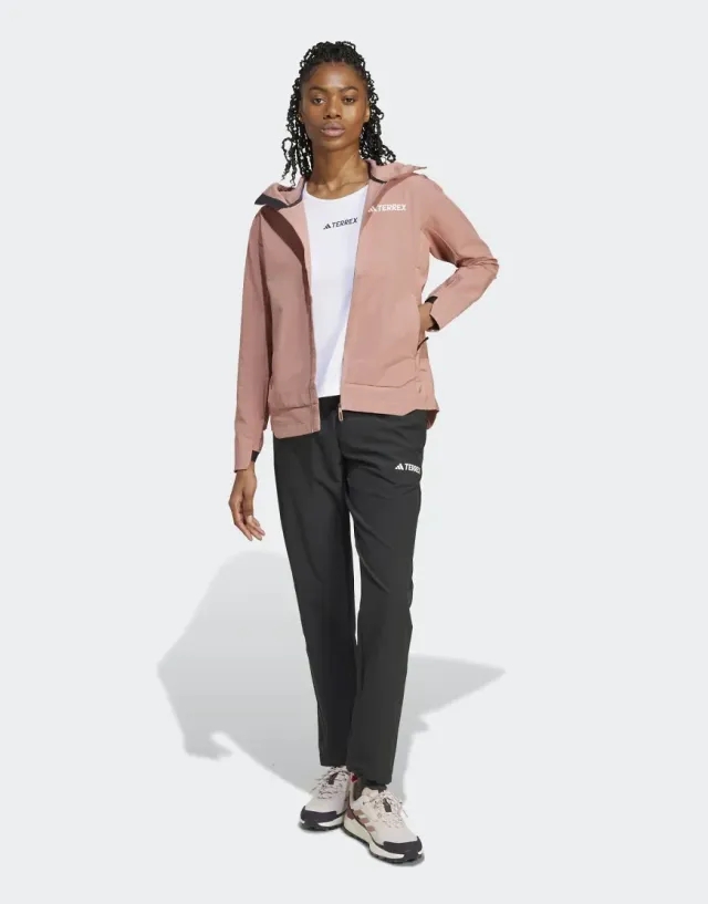 Adidas Terrex Multi Softshell Jacket In Warm Clay-Brown