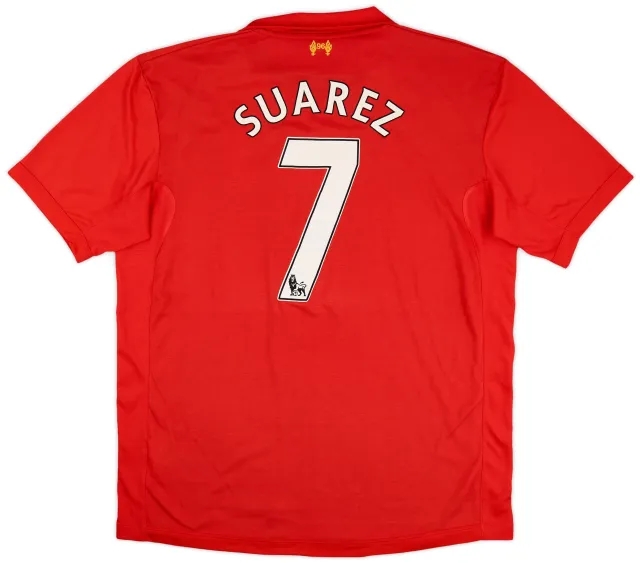 2012-13 Liverpool Home Shirt Suarez #7 - 8/10 - (XXL)