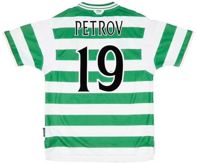1999-01 Celtic Home Shirt Petrov #19 - 9/10 - (L)