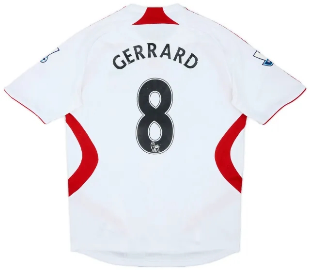2007-08 Liverpool Away Shirt Gerrard #8 - 5/10 - (XL)