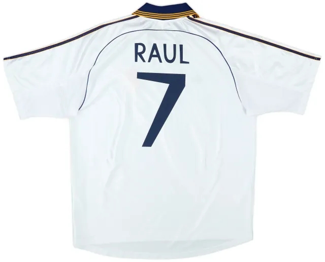 1998-00 Real Madrid Home Shirt Raul #7 - 8/10 - (XL)