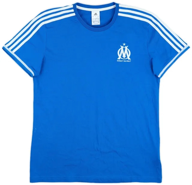2015-16 Olympique Marseille adidas Cotton Tee - 7/10 - (L)