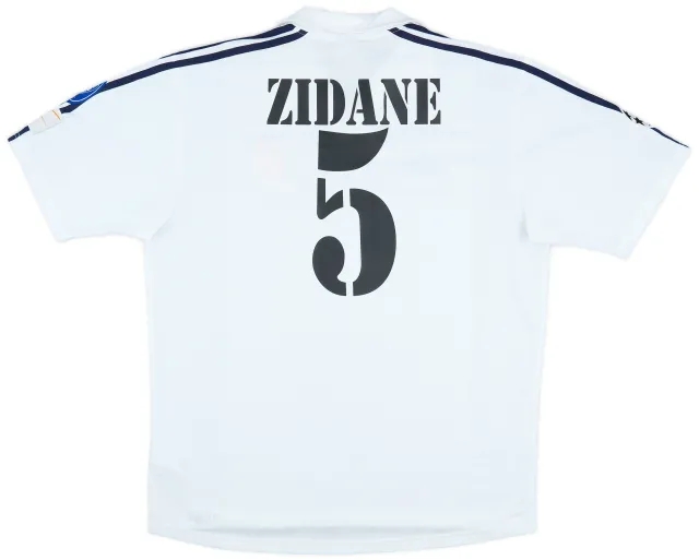 2002-03 Real Madrid Centenary Home Shirt Zidane #5 - 6/10 - (L)