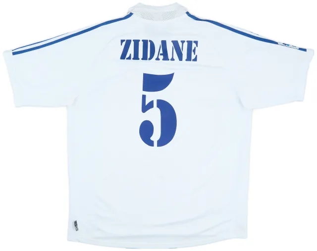 2001 Real Madrid Home Shirt Zidane #5 - 9/10 - (XL)