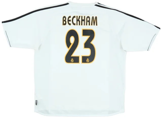 2003-04 Real Madrid Home Shirt Beckham #23 - 6/10 - (XL)