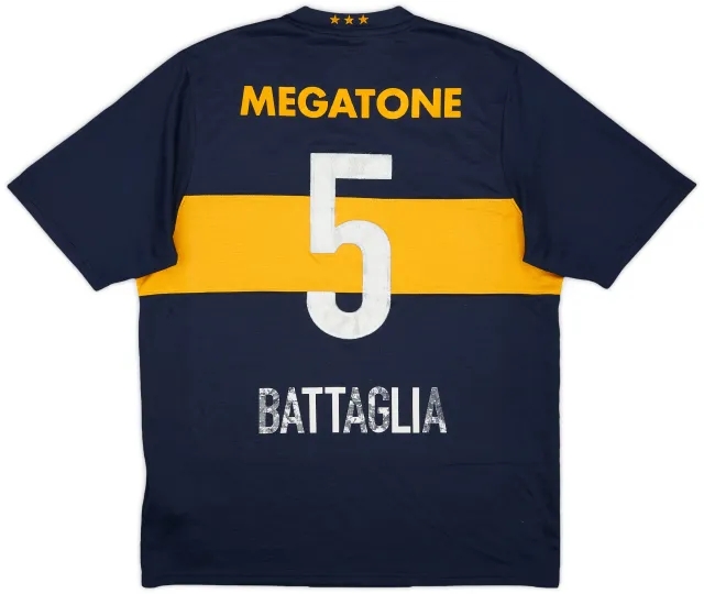 2008-09 Boca Juniors Home Shirt Battaglia #5  - 5/10 - (L)