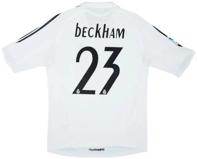 2005-06 Real Madrid Home Shirt Beckham #23 - 5/10 - (M)