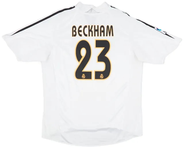 2004-05 Real Madrid Home Shirt Beckham #23 - 8/10 - (L)