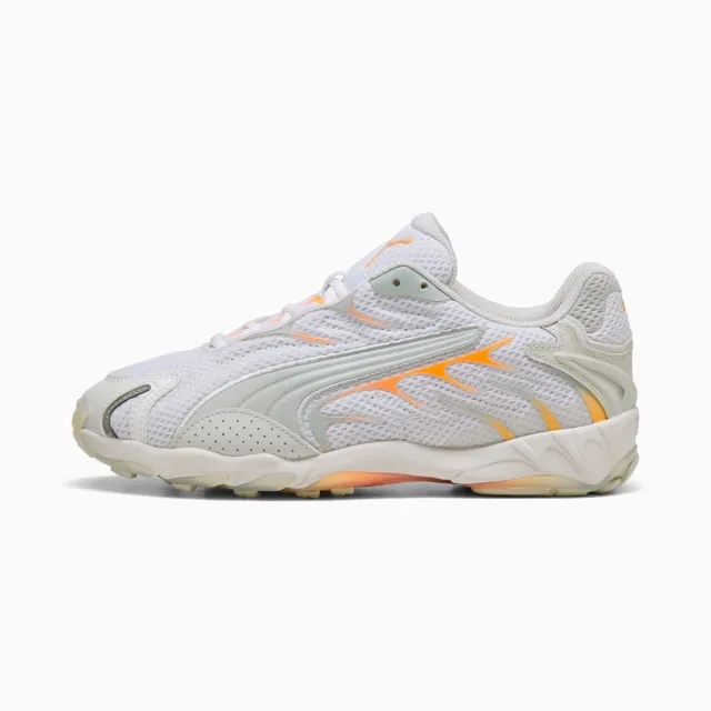 PUMA Inhale Sneakers Unisex, White/Heat Fire, size 10