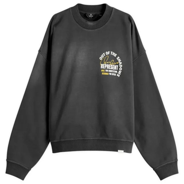 Represent Men's Out Of The Shadows Sweatshirt Stained Black