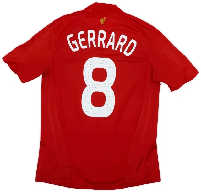 2008-10 Liverpool Home Shirt Gerrard #8 - 5/10 - (M)