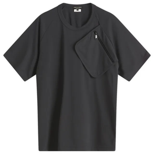 Comme des Garçons Homme Plus Men's Zip Short Sleeve T-Shirt Black