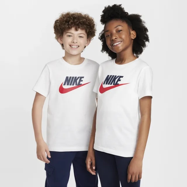 Nike Sportswear Older Kids' T-Shirt - White - Cotton