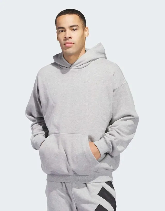 Adidas Originals Anthony Edwards Seasonal Graphic Hoodie In Medium Grey Heather