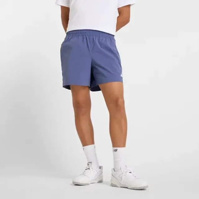 New Balance Men's Athletics Stretch Woven Short 5" in Blue Polywoven