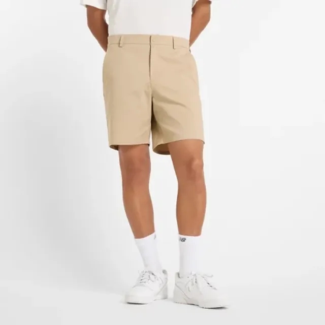 New Balance Men's Athletics Standard Short 7" in Grey Cotton Twill