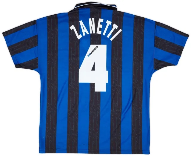 1996-97 Inter Milan Home Shirt Zanetti #4 - 6/10 - (L)