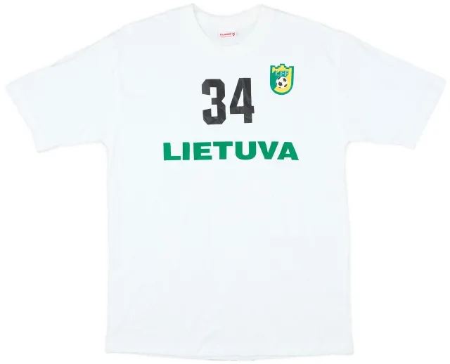 2002-03 Lithuania Player Issue Hummel Training Shirt #34 - 8/10 - (L)