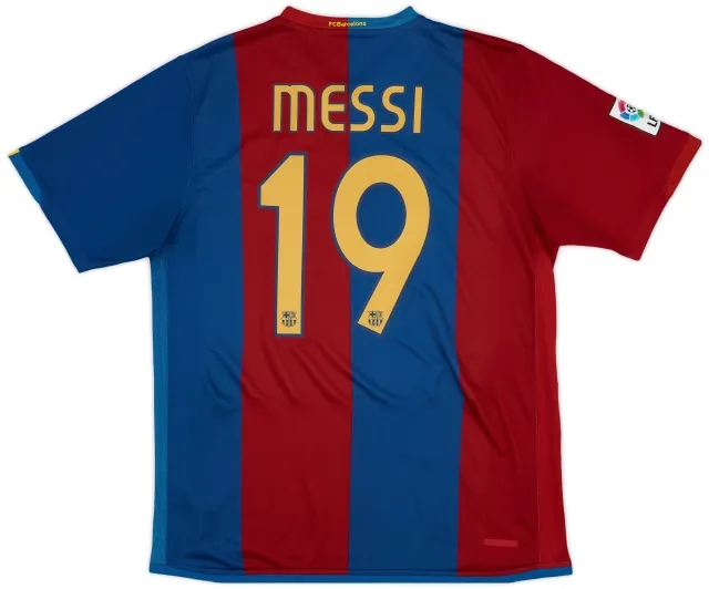 2006-07 Barcelona Home Shirt Messi #19 - 8/10 - (L)