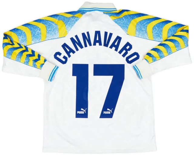 1995-97 Parma Home L/S Shirt Cannavaro #17 - 7/10 - (S)