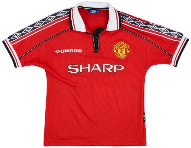 1998-00 Manchester United Home Shirt - 7/10 - (Y)