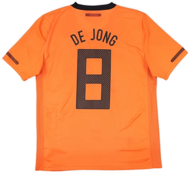 2010-11 Netherlands Home Shirt De Jong #8 - 7/10 - (M)