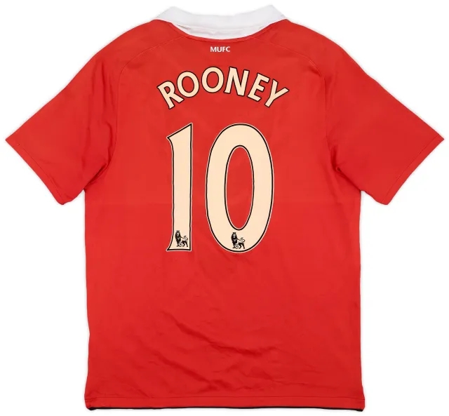 2010-11 Manchester United Home Shirt Rooney #10 - 7/10 - (L)