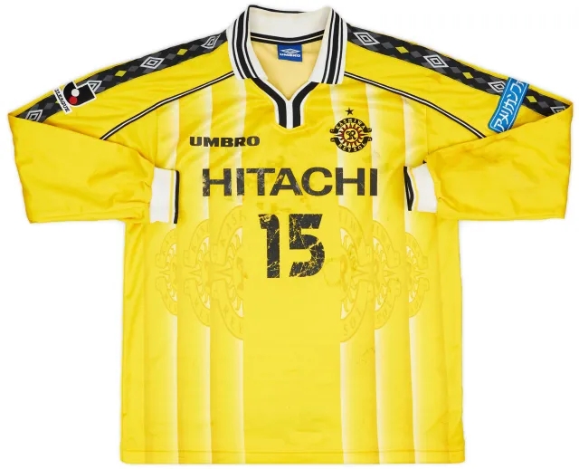 1999-01 Kashiwa Reysol Match Issue Home L/S Shirt #15 (Sunakawa)