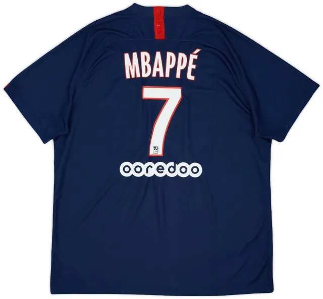 2019-20 Paris Saint-Germain Home Shirt Mbappe #7 - 7/10 - (M)