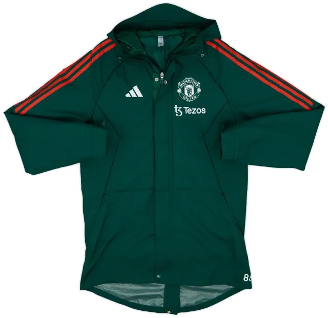 2023-24 Manchester United Player Issue adidas Hooded Rain Jacket #86 - 10/10 - (S)