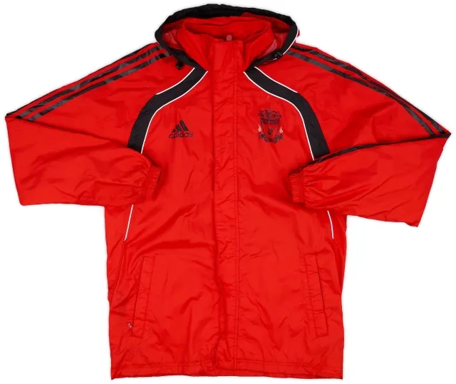 2010-11 Liverpool adidas Hooded Rain Jacket - 4/10 - (M)