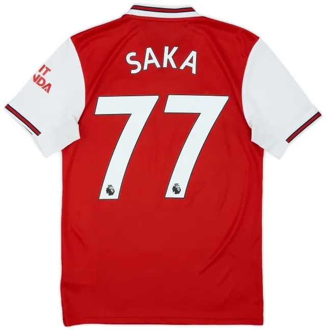 2019-20 Arsenal Home Shirt Saka #77 - 9/10 - (XS)